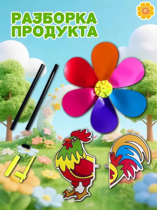 Декоративный садовый флюгер из пластика, вариант, фото 5
