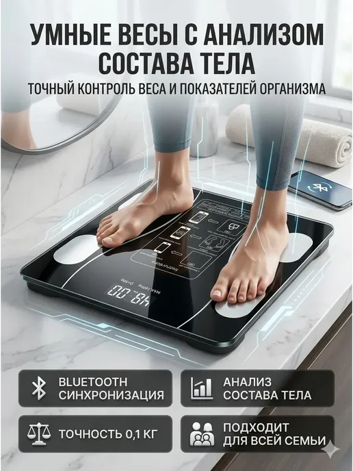 Umarat1701 Умные весы для анализа состава тела с Bluetooth, вариант