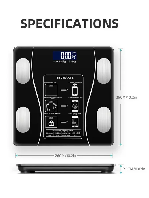 Umarat1701 Умные весы для анализа состава тела с Bluetooth, вариант, фото 5