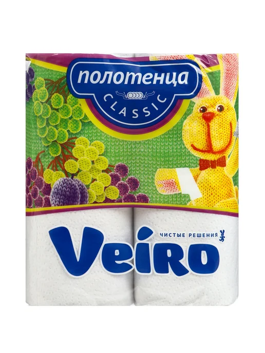 Gamepad Полотенца бумажные Veiro Classic, белые, 2 слоя, 2 рулона, белый, фото 7