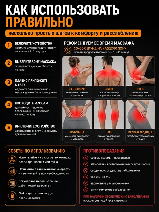 AZRA Массажер для тела перкуссионный пистолет, вариант, фото 4