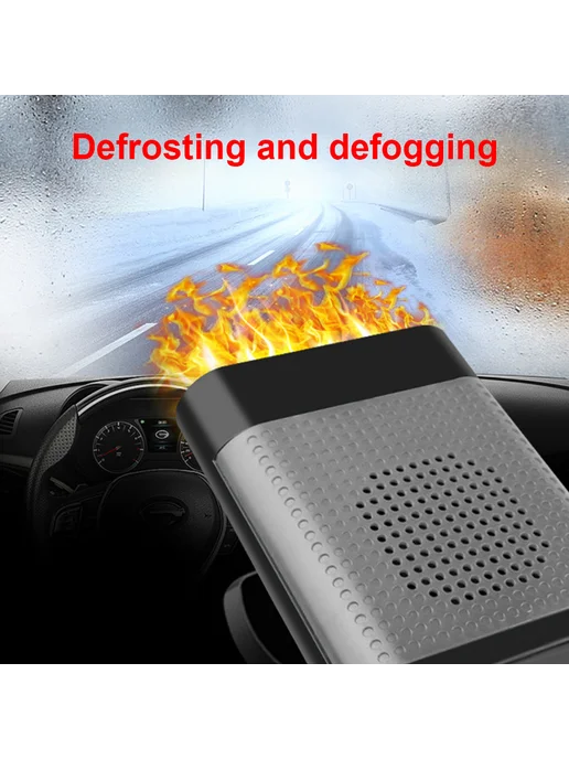 12 24V Обогреватель для автостекла, 360° вращение, Antifog, авто 360 поворот, фото 4