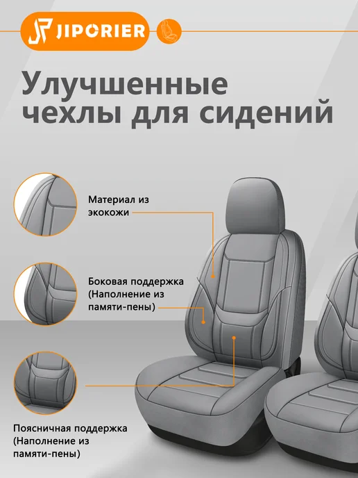 JIPORIER DL06 универсальные Накидки на сиденья автомобиля, серый, фото 4