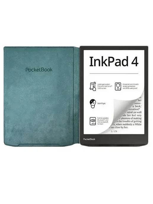 PocketBook Чехол для электронной книги 743G InkPad 4 сине-зелёный Flip, 743 г, фото 6
