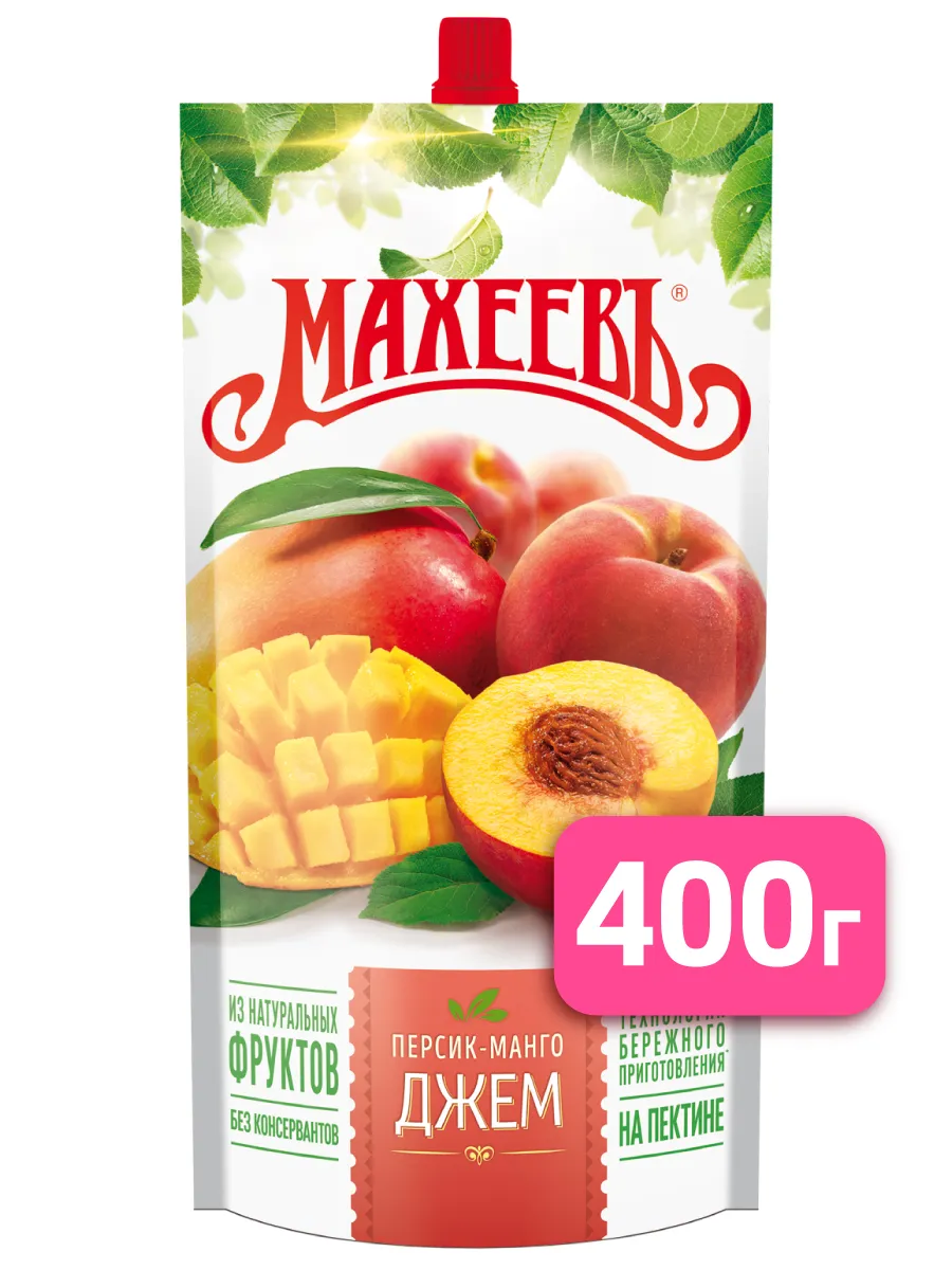 Джем Персик и Манго, дой-пак 400 г
