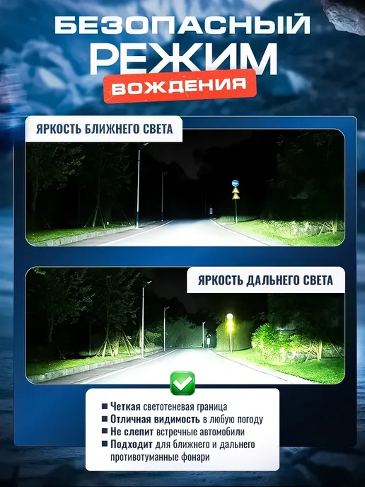 Лед лампы h4 Y7D V3.0 автомобильные с линзой bi-led, вариант, фото 4