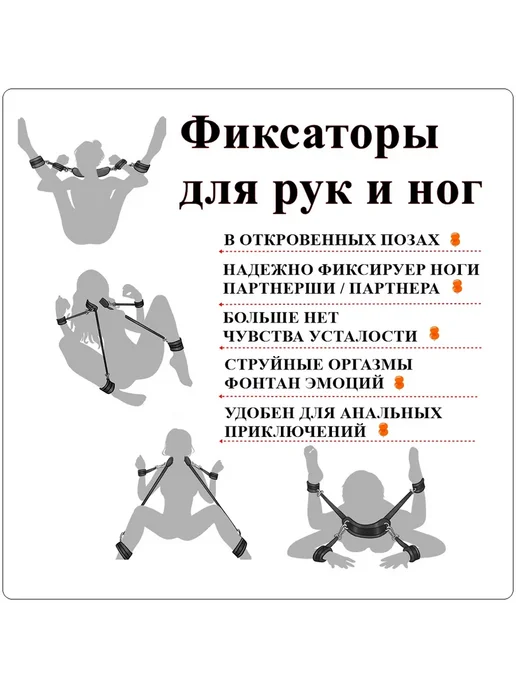 Фиксаторы для рук и ног 18+ Бдсм, вариант, фото 3