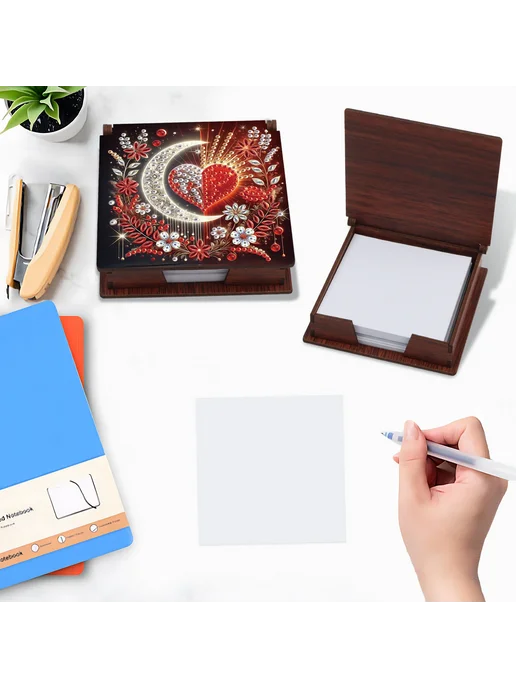 Деревянный набор для Diamond Painting Луна Сердце NoteBox с, вариант, фото 2