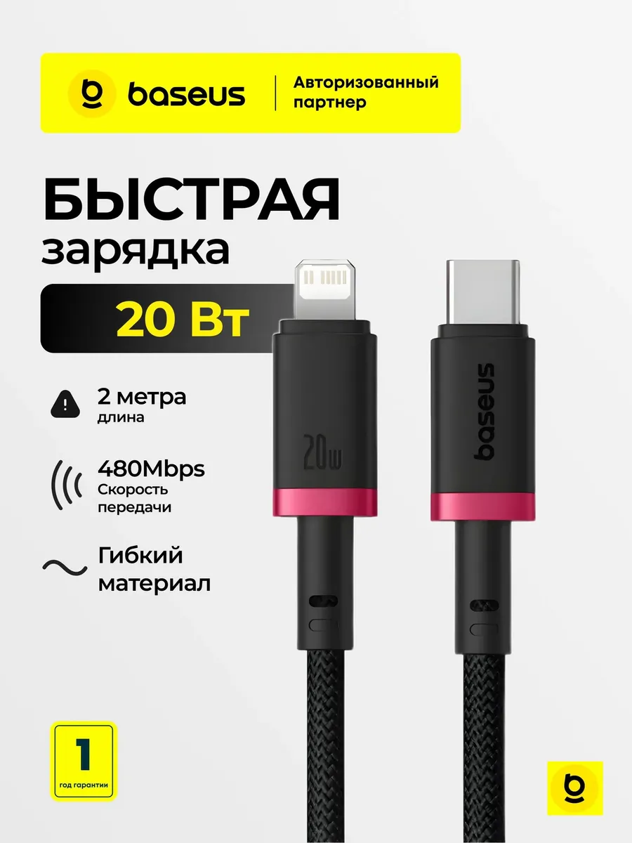 Кабель Dura Series Fast Charging Type-C to iP 20W 2m