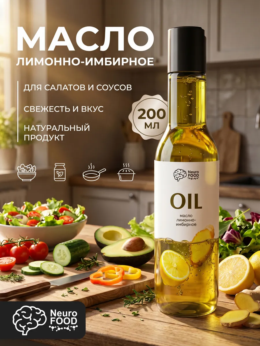 Масло растительное лимонно-имбирное