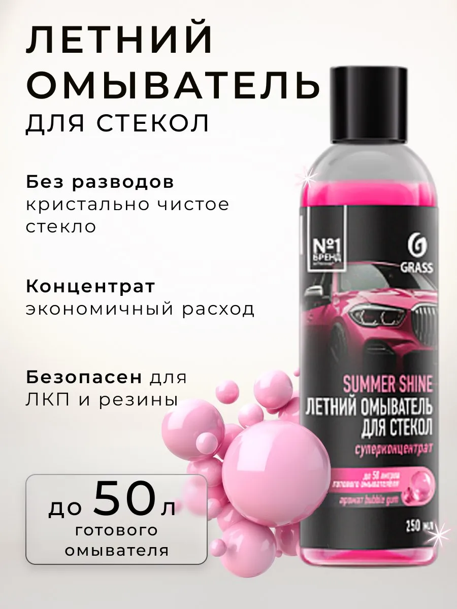 Омывайка для машины летняя бабл гам мухомой