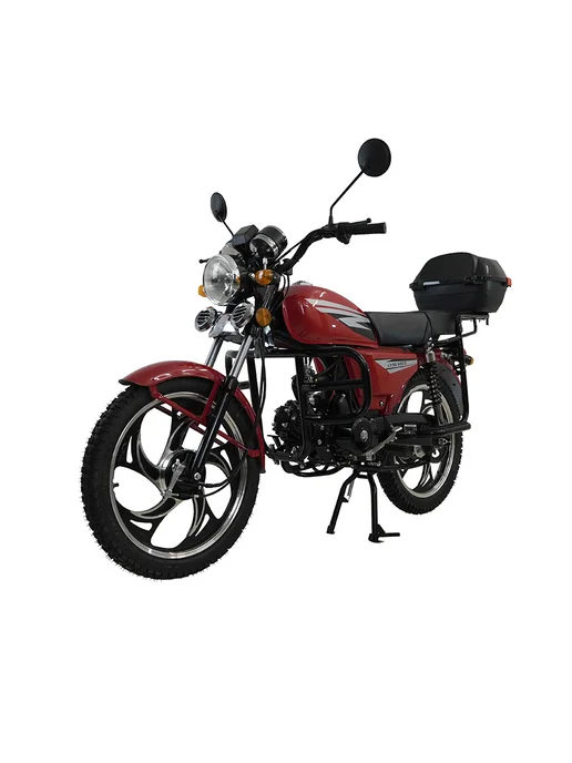 Мопед взрослый бензиновый KT50 Alpha, Люкс (тюнинг), красный, красный, фото 5