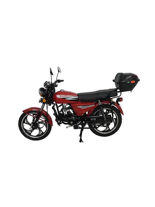 Мопед взрослый бензиновый KT50 Alpha, Люкс (тюнинг), красный, красный, фото 7