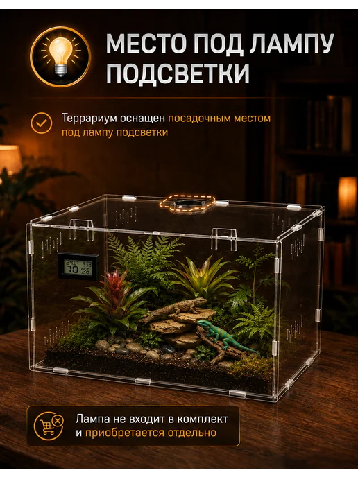 Semya Lap Террариум для рептилий черепах эублефара змей, белый, фото 5