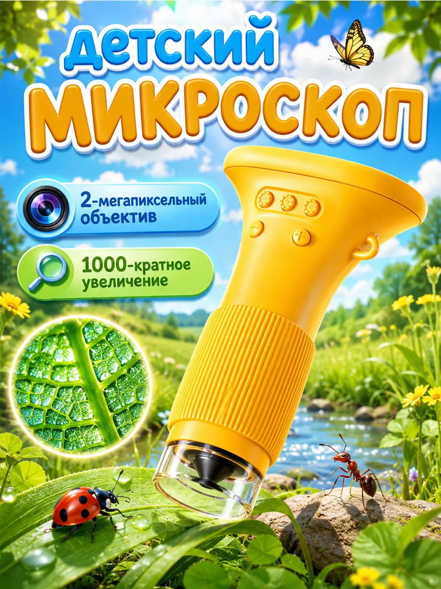 Цифровой детский микроскоп
