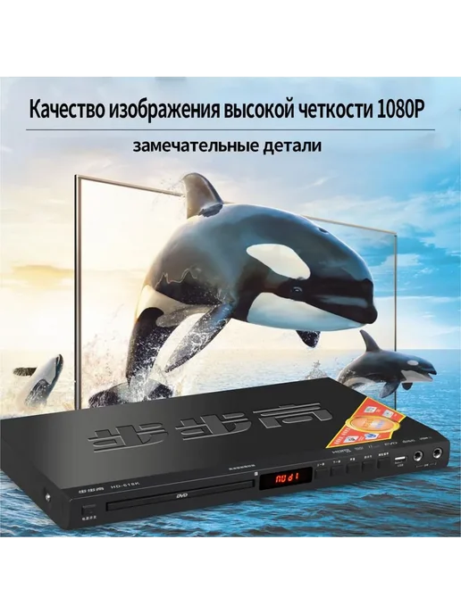 DVD-плеер с усилителем мощности и динамиком "все в одном", черный, фото 2