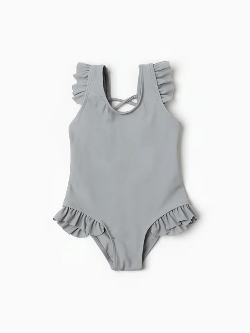 Minaku Детский слитный купальник серого цвета, рост 122-128 см, серый, фото 4