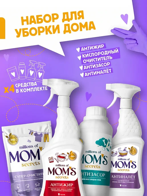 Millions of Mom's Secrets Набор для уборки дома 4 в 1, вариант