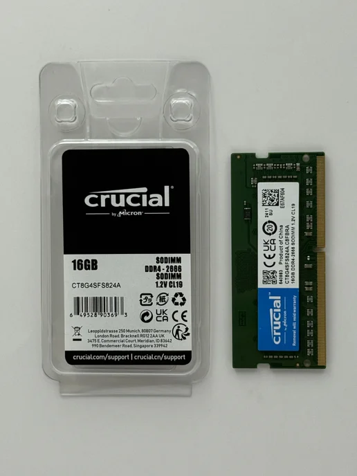 Cruсial SO-DIMM DDR4 16GB 2666Mhz Оперативная память, 16 ГБ, фото 7