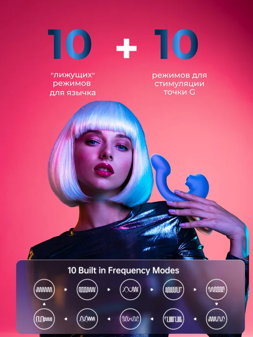 MAGIC MOTION Вибратор Ponder кролик стимулятор точки G и язык, синий, фото 7