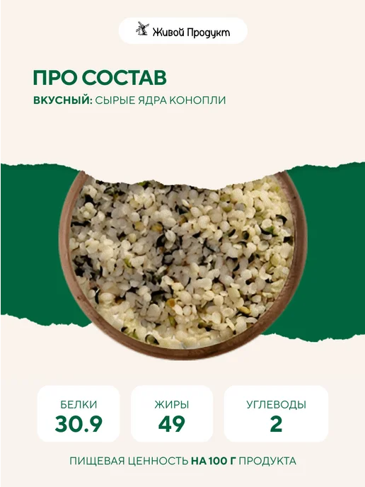 Живой продукт Урбеч из очищенных ядер конопли 1 кг без сахара, 1 кг, фото 4