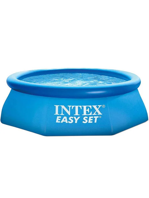 Intex Бассейн надувной 28120 круглый, голубой, фото 6