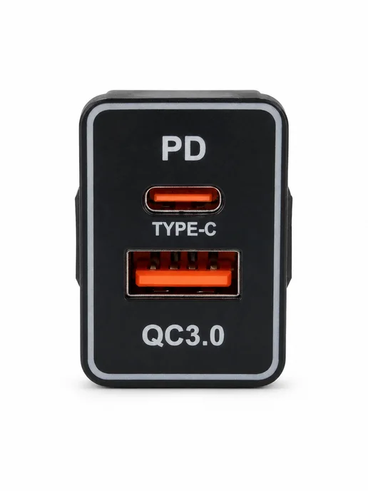 USB-зарядка Toyota PD Type-C QC3.0 для замены штатной кнопки, вариант, фото 2