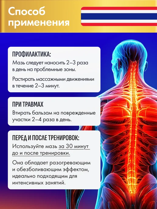 Namman muay Тайская мазь для суставов и связок 30г, 60 г, фото 4