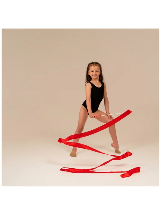 Grace Dance Лента для гимнастики с палочкой, цвет фуксия, 4 м, 4 м, фото 3