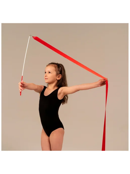 Grace Dance Лента для гимнастики с палочкой, цвет фуксия, 4 м, 4 м, фото 4