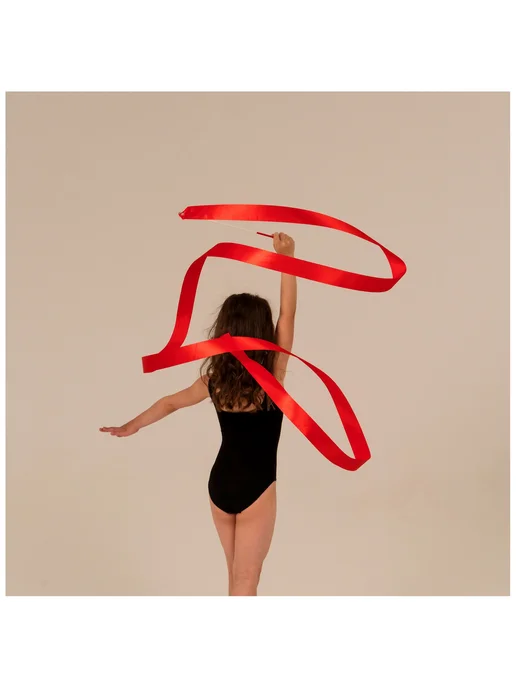 Grace Dance Лента для гимнастики с палочкой, цвет фуксия, 4 м, 4 м, фото 7