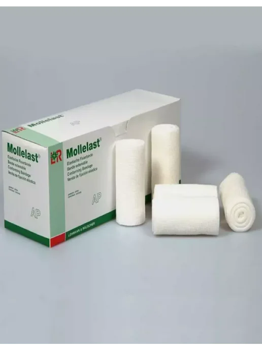 Lohmann & Rauscher Бинт Mollelast (Моллеласт) фиксирующий 6см х4м-20шт, 20 шт