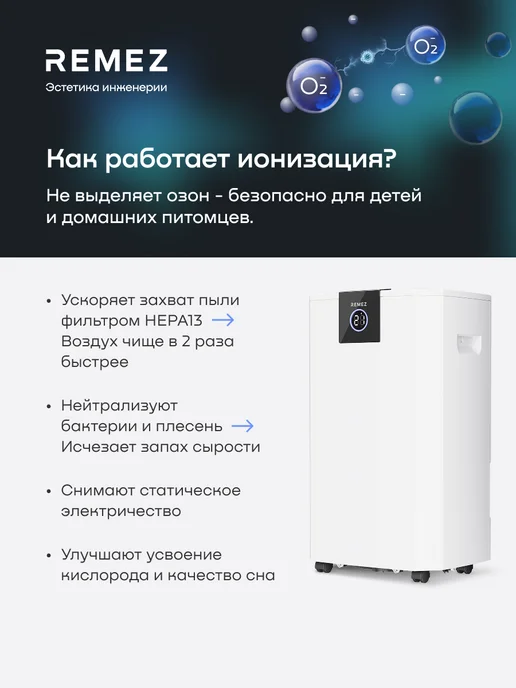 Компрессорный осушитель воздуха RMD-317, 55л/сутки, 70м#, беспроводное управление, 55 л, фото 7