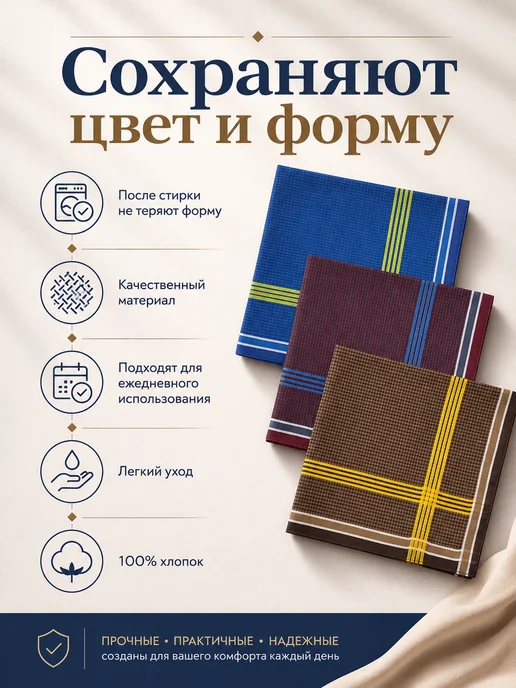 Pastel_lux Набор платков 3 предмета 38х38 см, 38x38 см, фото 6