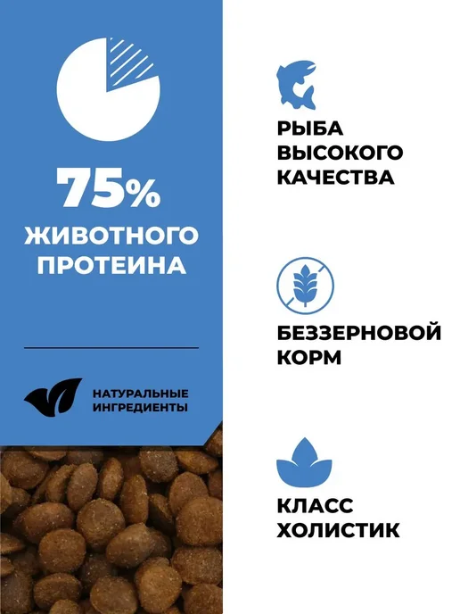 Сухой корм GO'KITCHEN Фрукты для собак, лосось, треска, 1,59 кг, фото 3