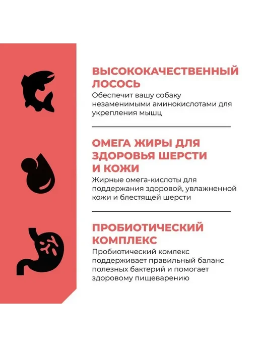 Сухой корм GO'KITCHEN Hair Skin для собак, лосось, 1,59 кг, фото 5