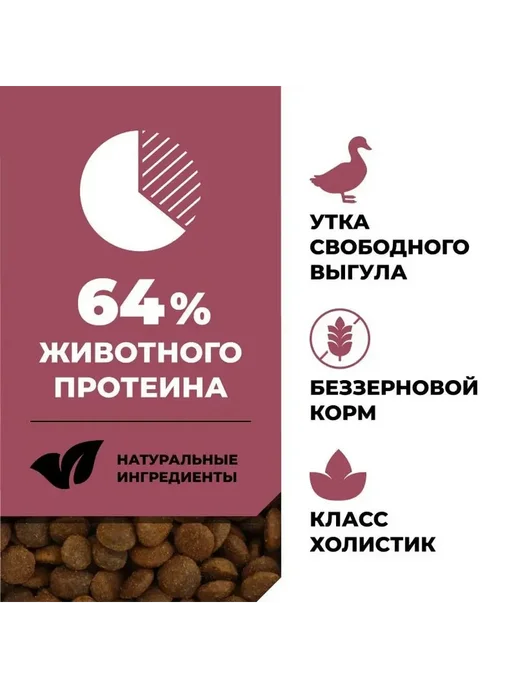 Сухой корм GO'KITCHEN Sensitivities для собак, утка, 1,59 кг, фото 6