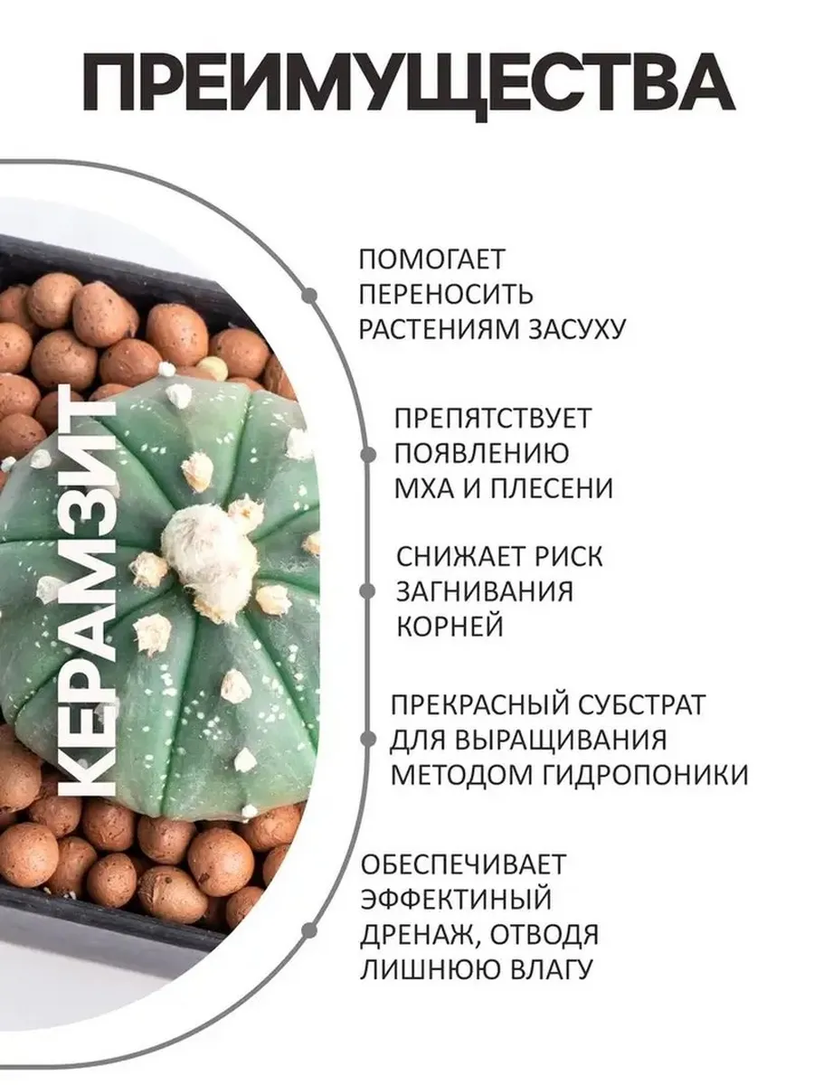 Дренажный керамзит для растений и почвы