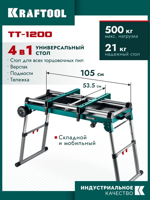 Kraftool Многофункциональный складной стол TT-1200, вариант, фото 2