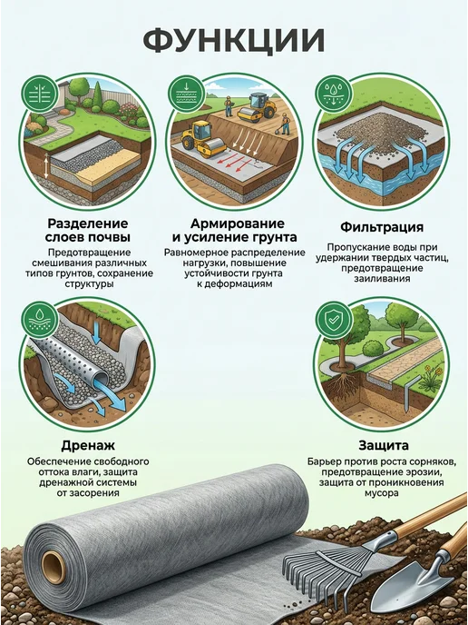 Геотекстиль укрывной иглопробивной 100, белый, фото 3