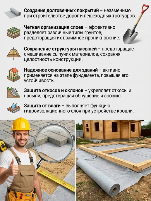 Геотекстиль укрывной иглопробивной 100, белый, фото 7