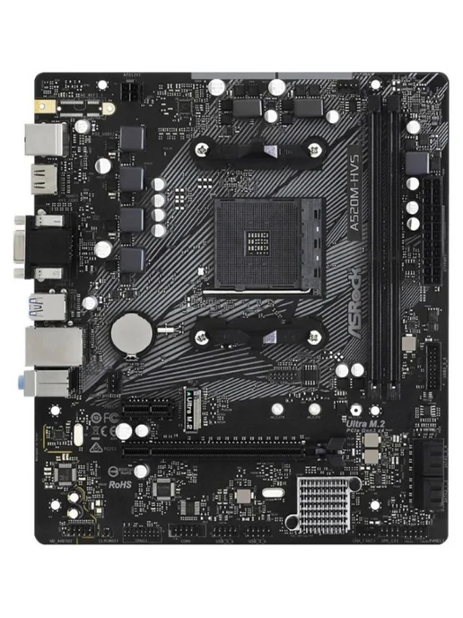 ASRock Материнская плата A520M-HVS, AM4, Micro-ATX, matx, фото 2