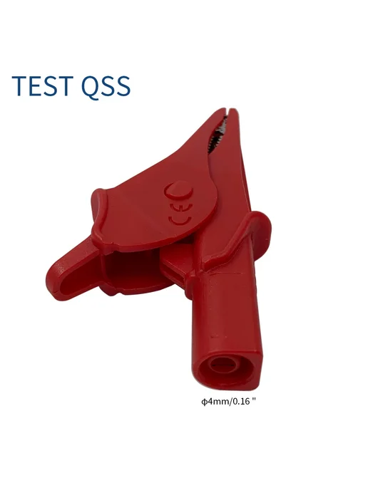 TEST QSS Изолированный зажим "крокодил" 4 мм, желтый, желтый, фото 7