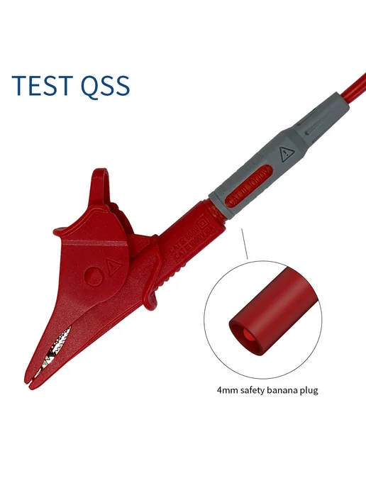 TEST QSS Изолированный зажим "крокодил" 4 мм, желтый, зеленый, фото 6