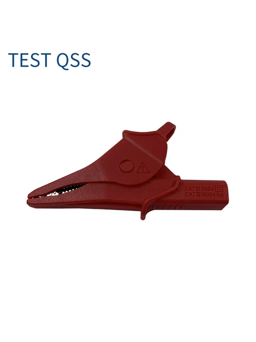 TEST QSS Изолированный зажим "крокодил" 4 мм, желтый, синий, фото 2