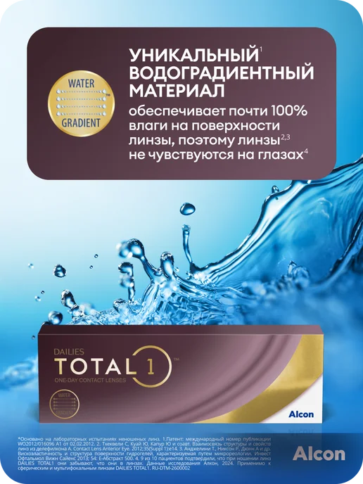 Alcon Контактные линзы Alcon DAILIES TOTAL1, 30 шт, -4.00 8.5 одно…, 30 шт, фото 2