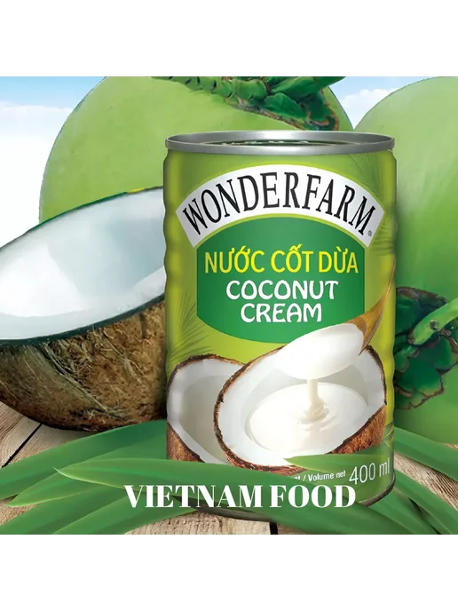 WONDERFARM Кокосовые сливки растительные 400 мл, 400 мл, фото 5
