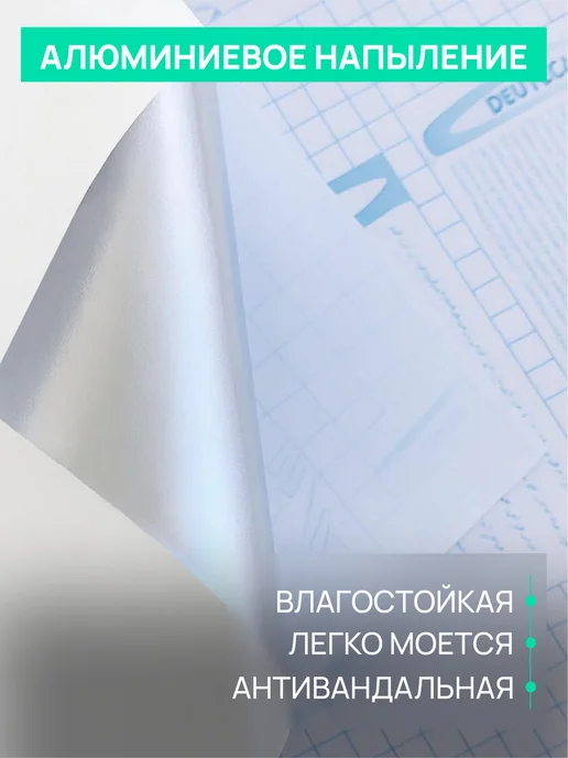 D&B Самоклеящаяся глянцевая пленка для мебели с алюминием 60см, белый, фото 5