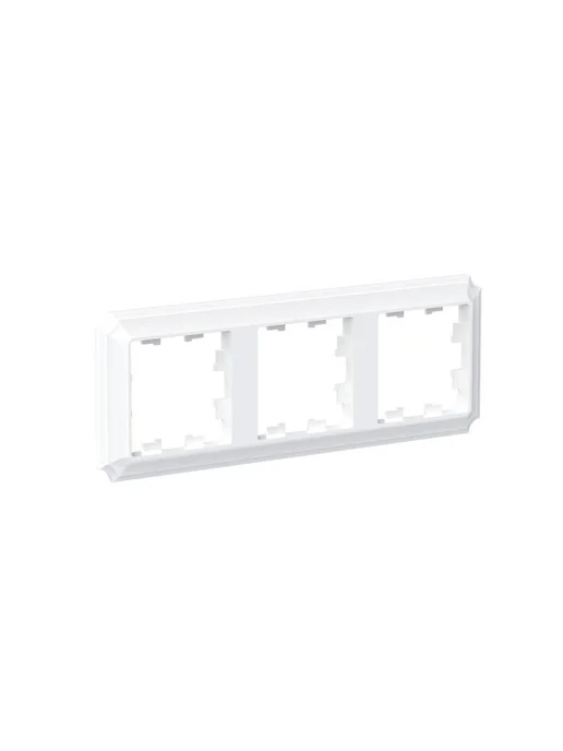 Systeme Electric Atlasdesign antique 3-постовая рамка, универсальная, белый, белый, фото 2