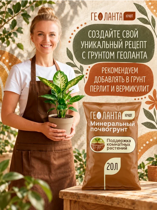 Геоланта Грунт универсальный, земля для цветов 20 литров, комнатных, фото 4